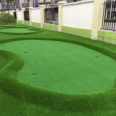 ゴルフ 緑の人工草をPPネットSPUラテックスバックとポリプロピレンで
