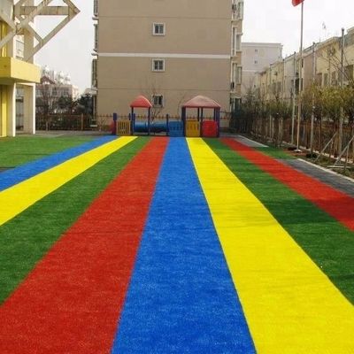赤 黄色 青 紫 人工 子供 草 芝 虹 滑走路 密度 22050 縫い/平方メートル