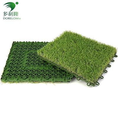 商業用 人工芝生タイル インターロックデザイン 3/8 インチ ゲージ DIY ペット 芝生マット