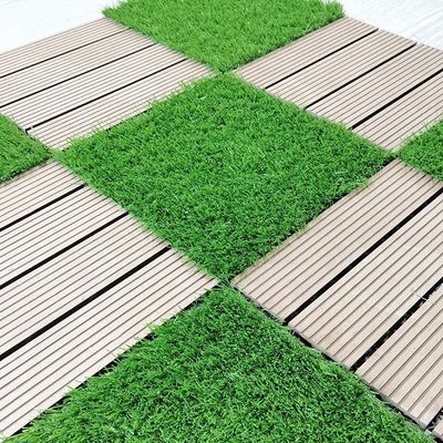 商業用 人工芝生タイル インターロックデザイン 3/8 インチ ゲージ DIY ペット 芝生マット