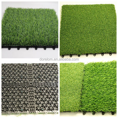 人工芝生タイル 30x30cm 3cm 高さ ハイスタックグリーン 室内・室外用