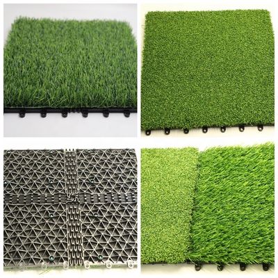 25~60mm スタイルの高さ 2重PPNETPUバック付きの人工草の切断タイル