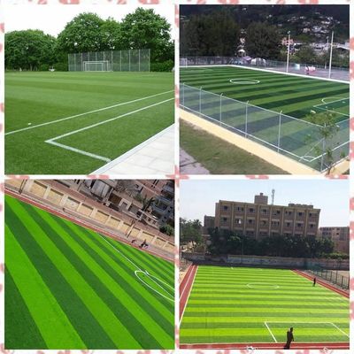 耐久建築 緑色 PE 12000 DTEX サッカー場のための合成芝生