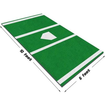 野球用合成芝生 レッド バッティングマット 12' X 6' 住宅用バッティング練習パッド